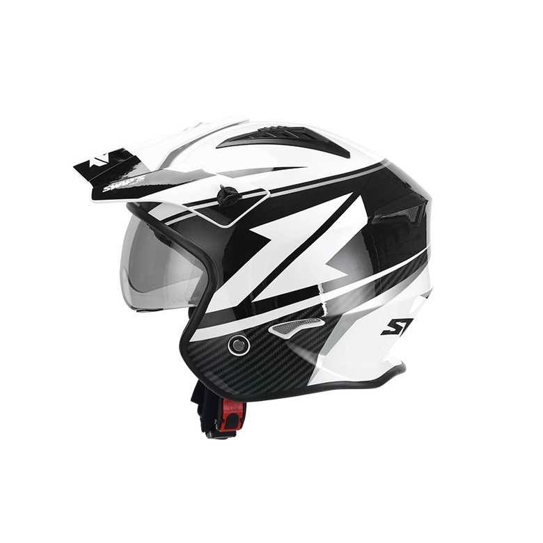 SIFAM - Casca Open-face S-LINE S769 TROOPER - alb / negru [XS]