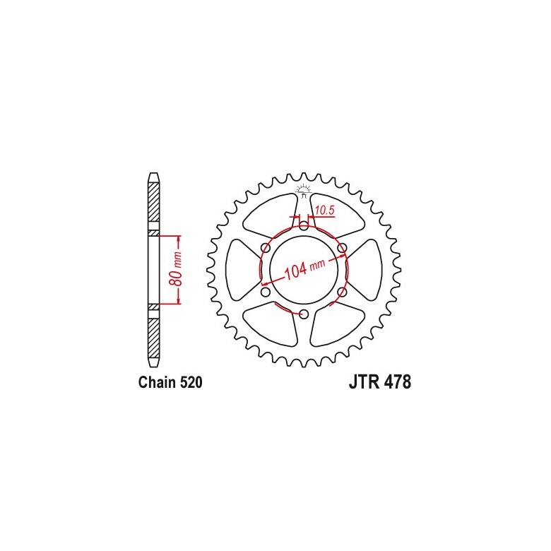 ESJOT - Foaie (spate) 50-32050, 47 dinti - BMW F650 / Pegaso 650