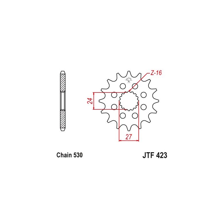 JT - Pinion (fata) JTF423, 18 dinti - B-King 1300/Hayabusa 1300'08-