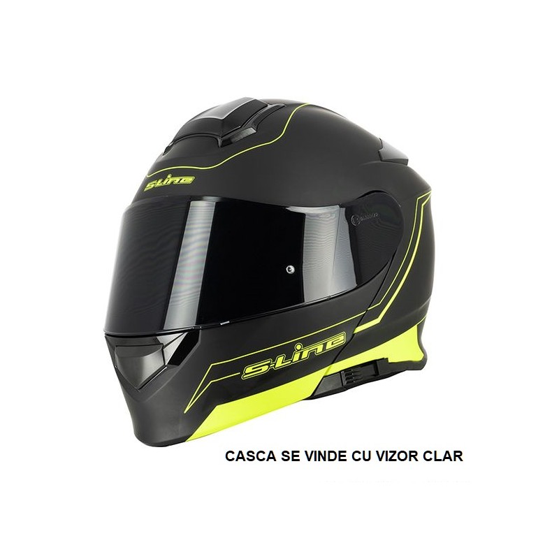 SIFAM - Casca Flip-up S-LINE S550 - negru / galben [L]