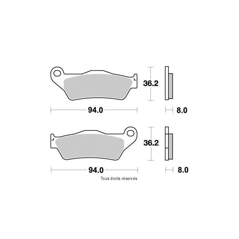 SIFAM - Placute frana KYOTO S1082  SBS 671CS, 671SI, 671RSI, 671HF, 671LS, 671HS, 151HF [SEMI-METALICE]