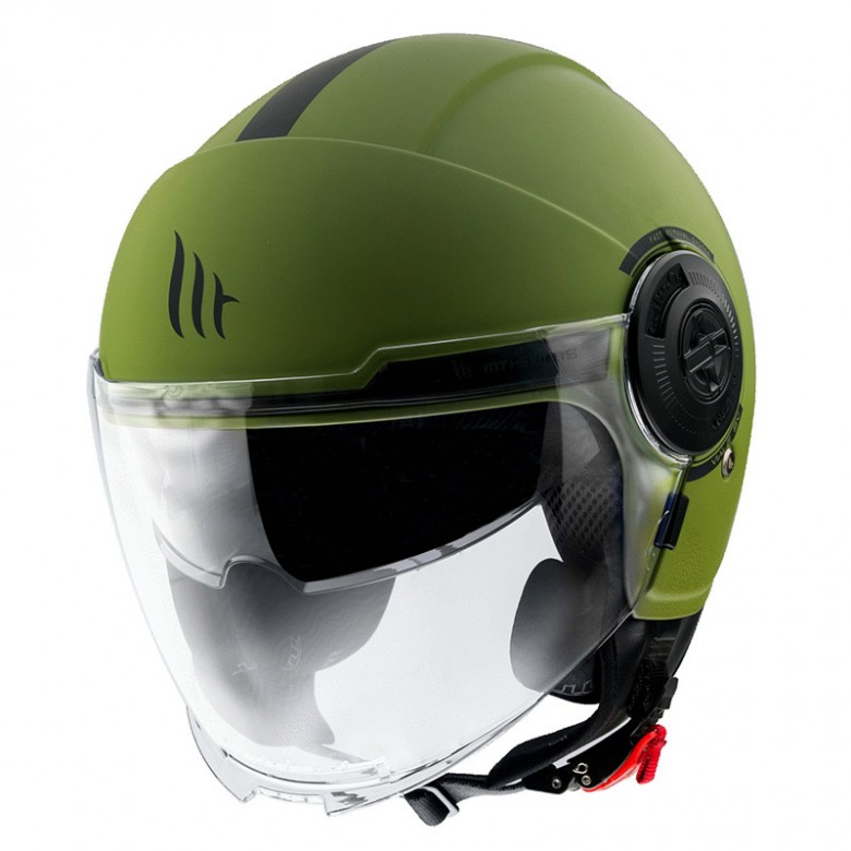 MT Helmets - casca VIALE [sun visor], verde mat [XS]