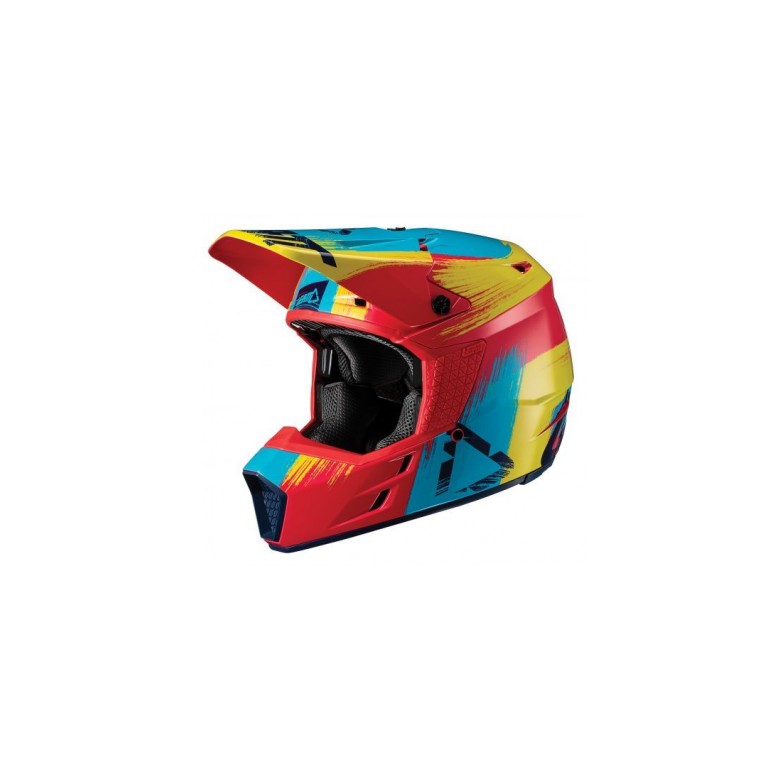 HELMET GPX 3.5 V19.1 RED/LIME DOT + ECE