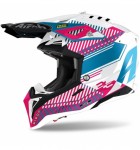 AIROH AVIATOR 3  WAVE PINK GLOSS CHROME 2021