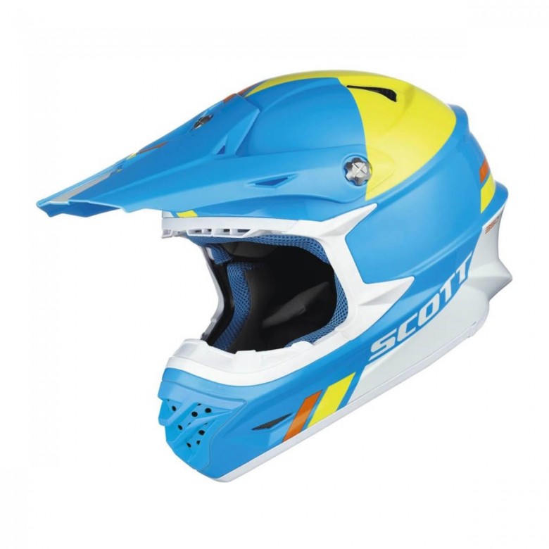 Scott MX HELM 350 PRO TROPHY lightblue/yellow