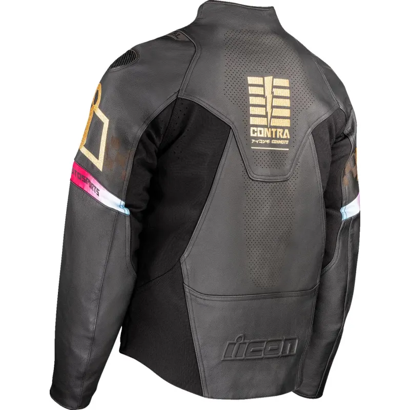 Geaca Piele Icon Contra3™ Rizz Rizz