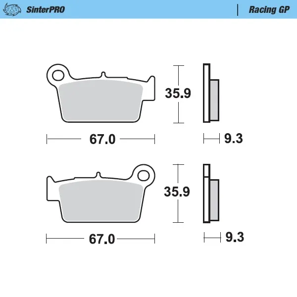 Placute frana MOTO-MASTER SinterPRO Racing GP spate