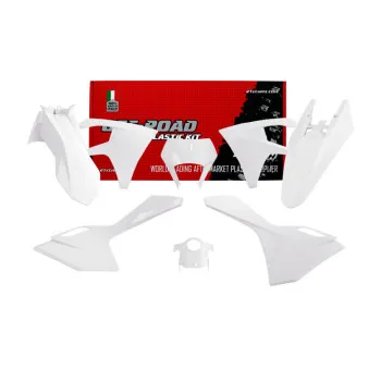 RTECH Kit plastice pentru GasGas - alb - R-KITGAS-BN0-624